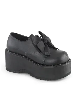 3 1/4" Studdded PF Lace-Up Oxford W/ Bow
