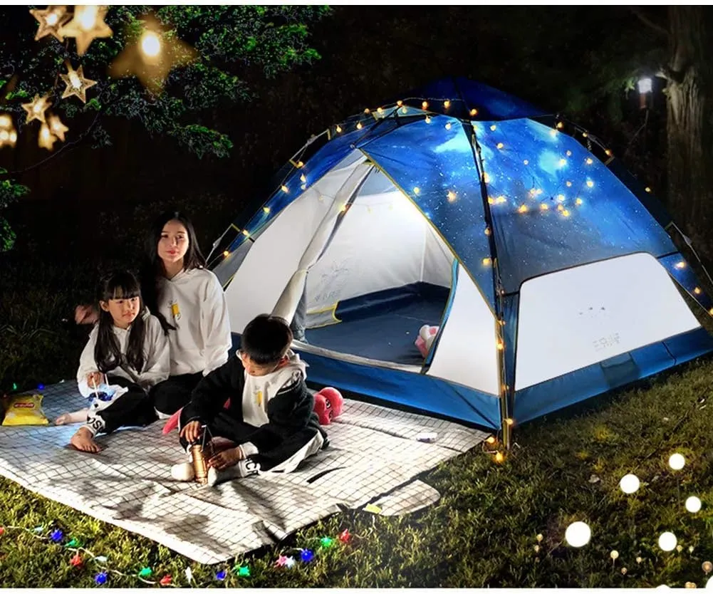 3 in 1 Foldable Camping Tent for 4-6 Persons, Beach Shelter Portable Family Tents Top Up Tent for Travelling Beach BBQ Park Fishing Instant Sun Shade Shelter Canopy