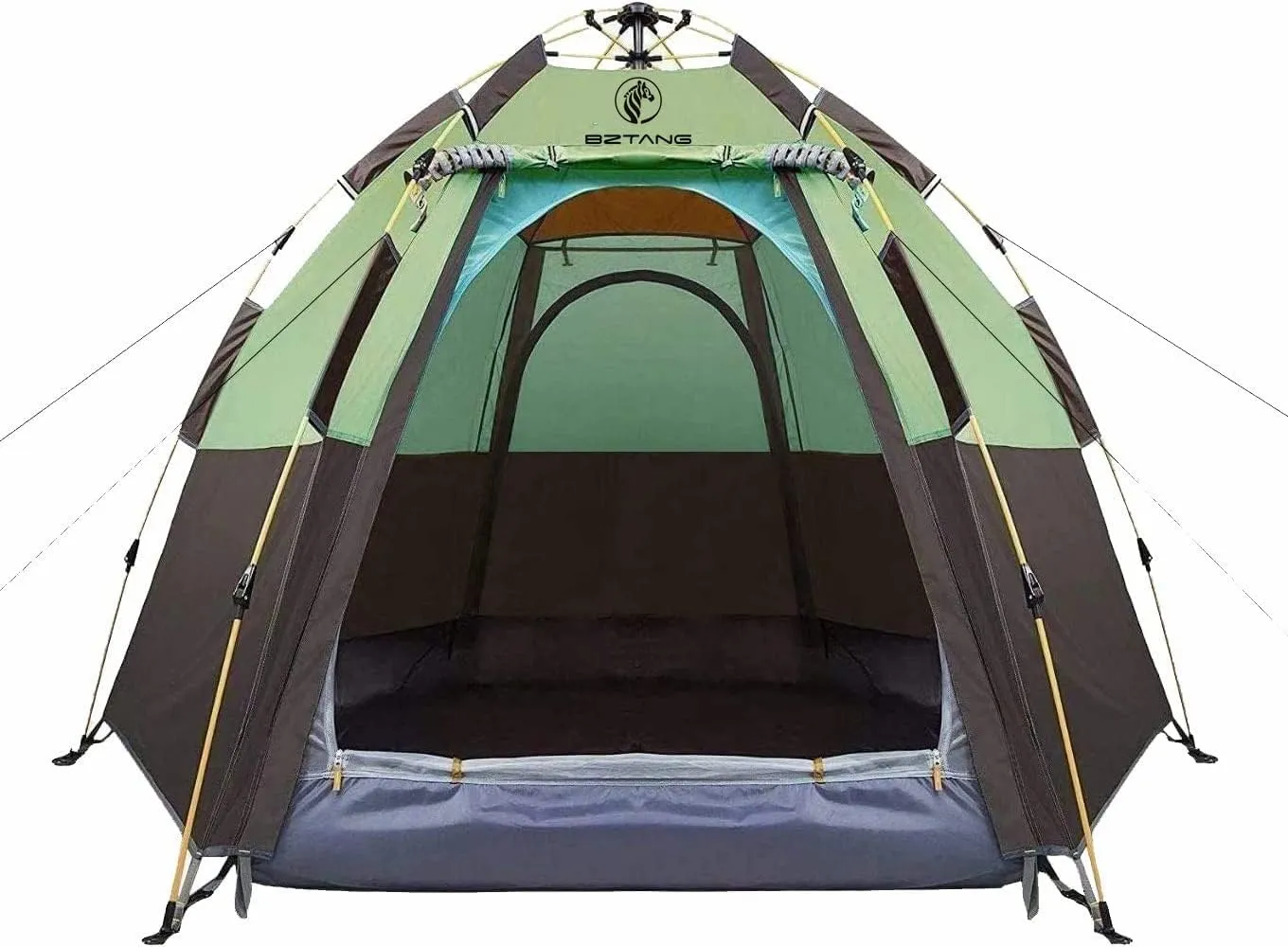 4-6 Person Camping Tent 48 Seconds Set Up Tent Waterproof Pop Up Hexagon Outdoor Sports Tent Camping Sun Shelters, Instant Cabin Tent, Advanced Venting Design, Provide Top Rainfly(2023