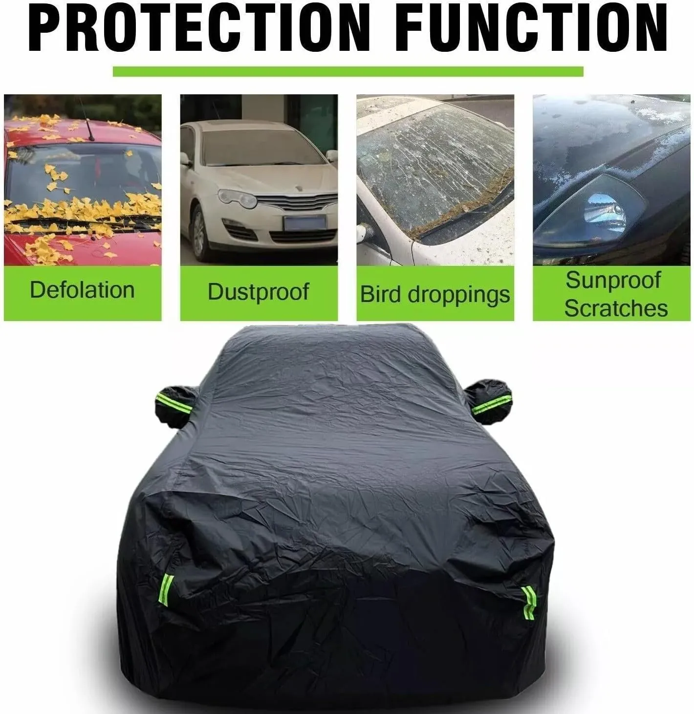5-Layer All-Weather Waterproof Light-Weight Car Cover for Toyota RAV4.Full Car Cover Outdoor Waterproof Sun Rain Snow Hail Protection,for SUV (Black RAV4 EV 2003)