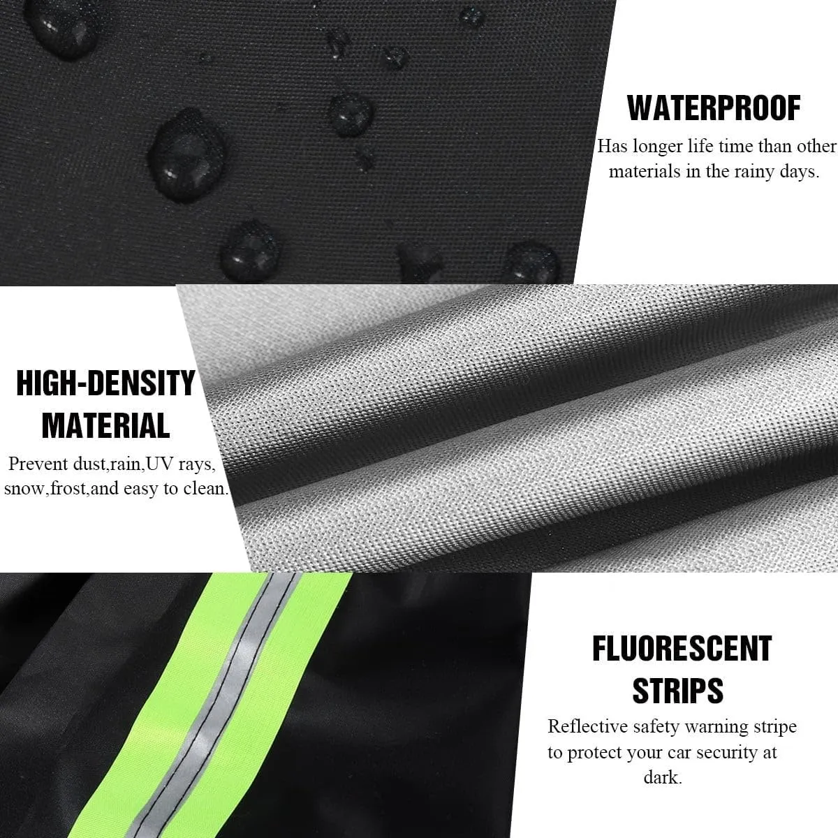 5-Layer All-Weather Waterproof Light-Weight Car Cover for Toyota RAV4.Full Car Cover Outdoor Waterproof Sun Rain Snow Hail Protection,for SUV (Black RAV4 EV 2003)