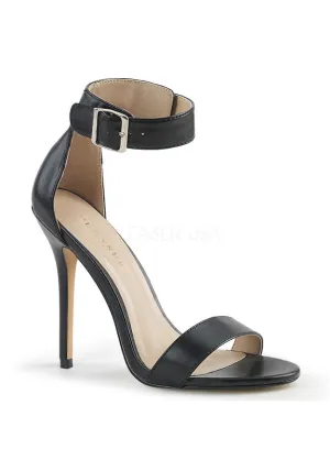 5" Heel, Closed Back Sandal w/ Buckled Ankle Strap