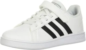 adidas Unisex Grand Court Sneaker, Black/White, 12.5K M US Little Kid