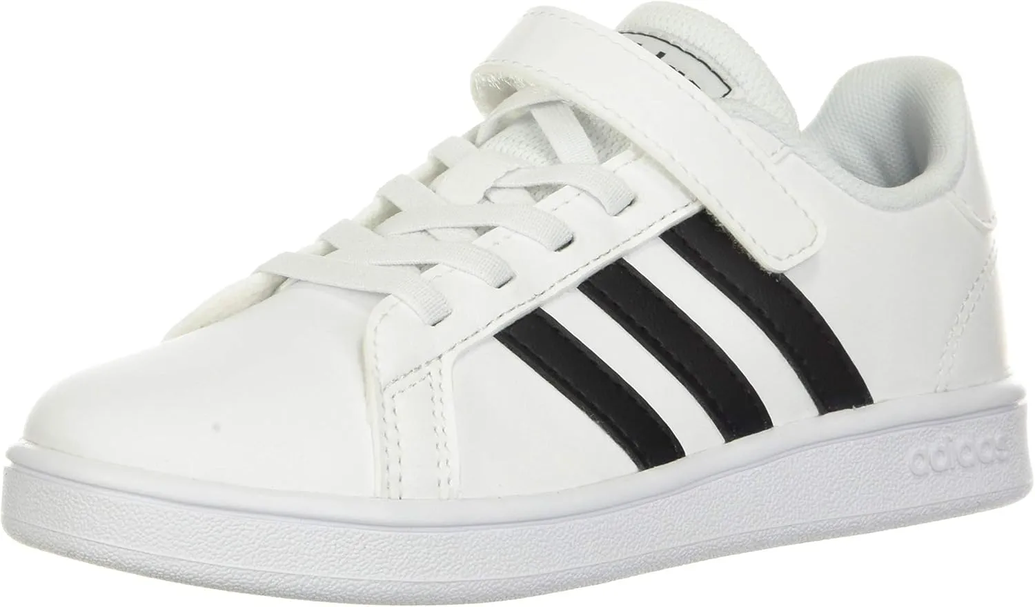 adidas Unisex Grand Court Sneaker, Black/White, 12.5K M US Little Kid