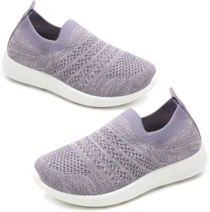 Apawwa Kids Lightweight Slip On Running Shoes - Pink/Blue/Navy/Black Walking Shoes for Toddler/Little Kids/Big Kids
