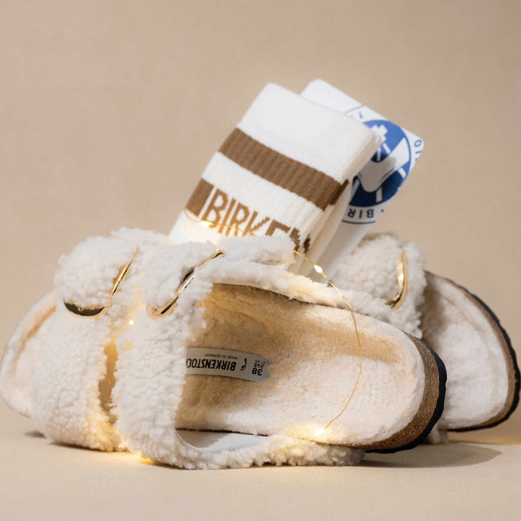 ARIZONA BIG BUCKLE - EGGSHELL - SHEARLING