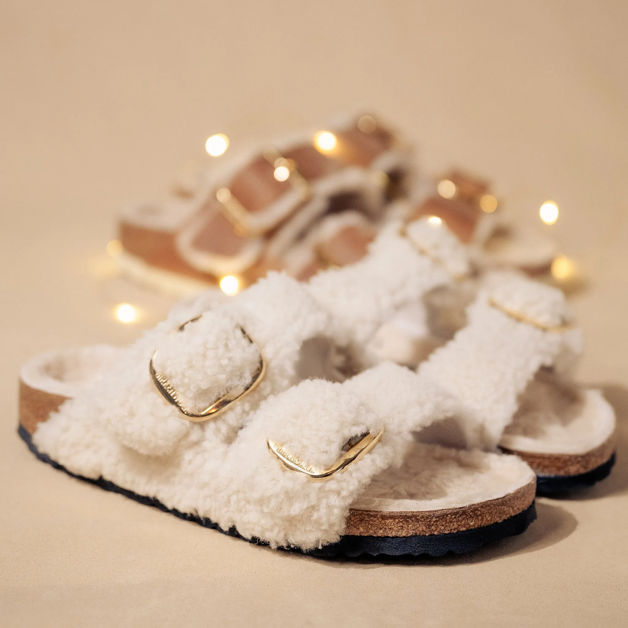 ARIZONA BIG BUCKLE - EGGSHELL - SHEARLING