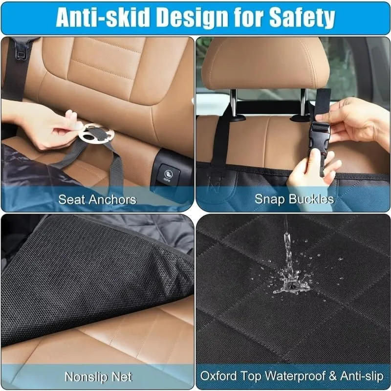 Back Seat Pet Cover for Dogs for Mazda Biante 2008-2018, Waterproof Dog Hammock for Car Travel, Dog Car Seat Cover, Scratch Prevent Anti-Slip Car Seat Protector for Dogs,E