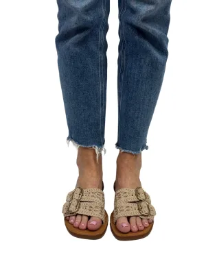 BAILEY CROCHET SANDAL in Cream
