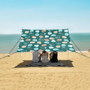 Beach Shade Tent with UPF50  UV Protection,Cute Strawberry Pattern Lightweight Camping Sun Shelter for Outdoor,Camping Trips, Fishing, Backyard,Picnics,Easy Set Up and Carry 9x10.5 FT