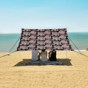Beach Shade Tent with UPF50  UV Protection,Seamless Wallpaper Pattern Lightweight Camping Sun Shelter for Outdoor,Camping Trips, Fishing, Backyard,Picnics,Easy Set Up and Carry 9x10.5 FT