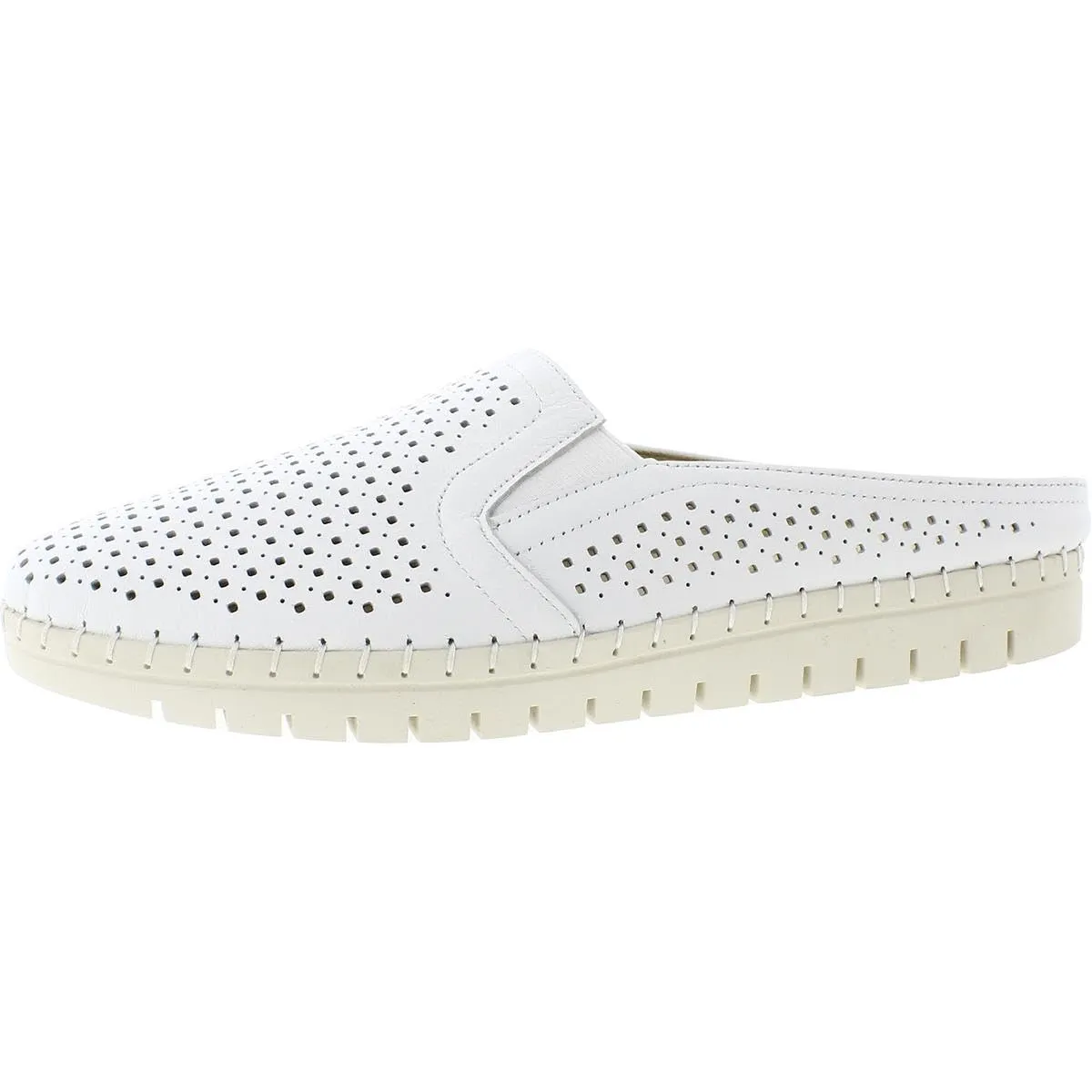 Bella Vita Women's Refresh Sneaker Slide Mule, White Leather, 8.5