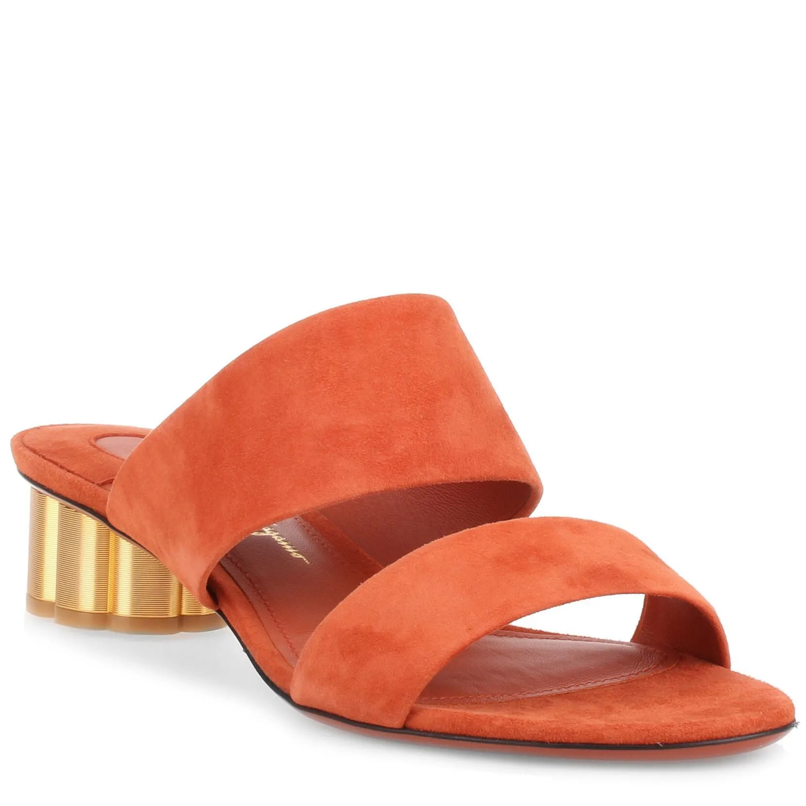 Belluno 30 orange suede sandal
