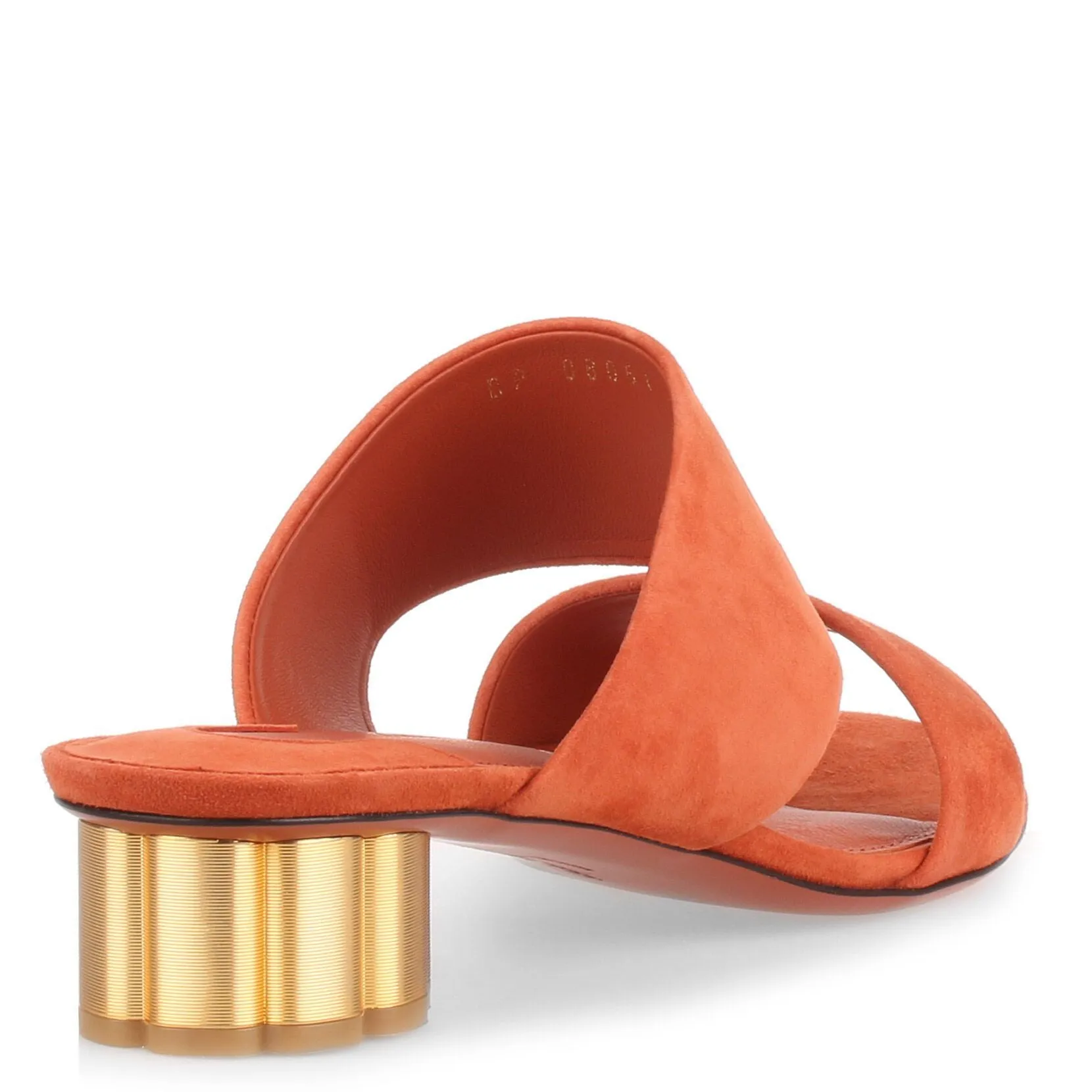 Belluno 30 orange suede sandal