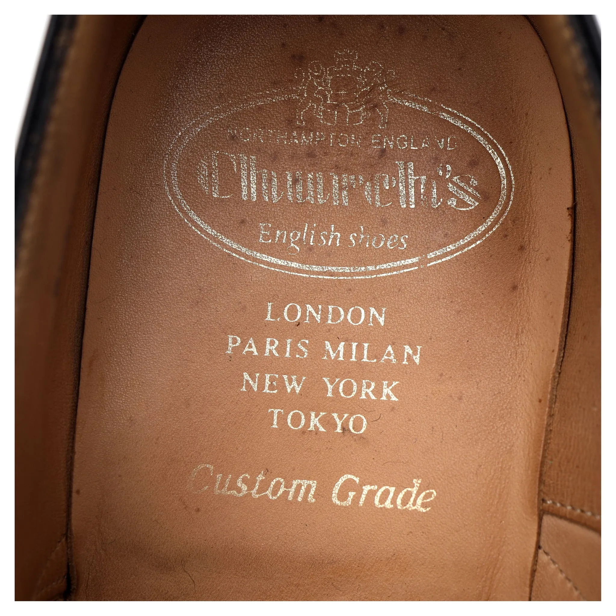 'Berlin' Black Leather Oxford Brogues UK 8 F