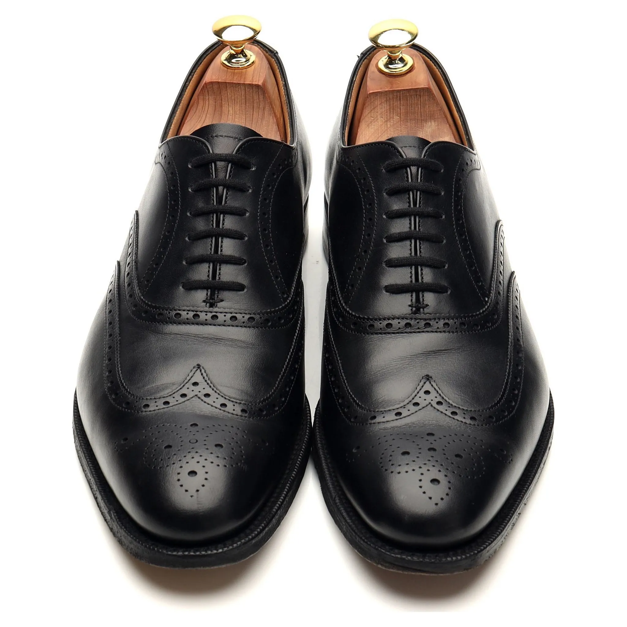 'Berlin' Black Leather Oxford Brogues UK 8 F