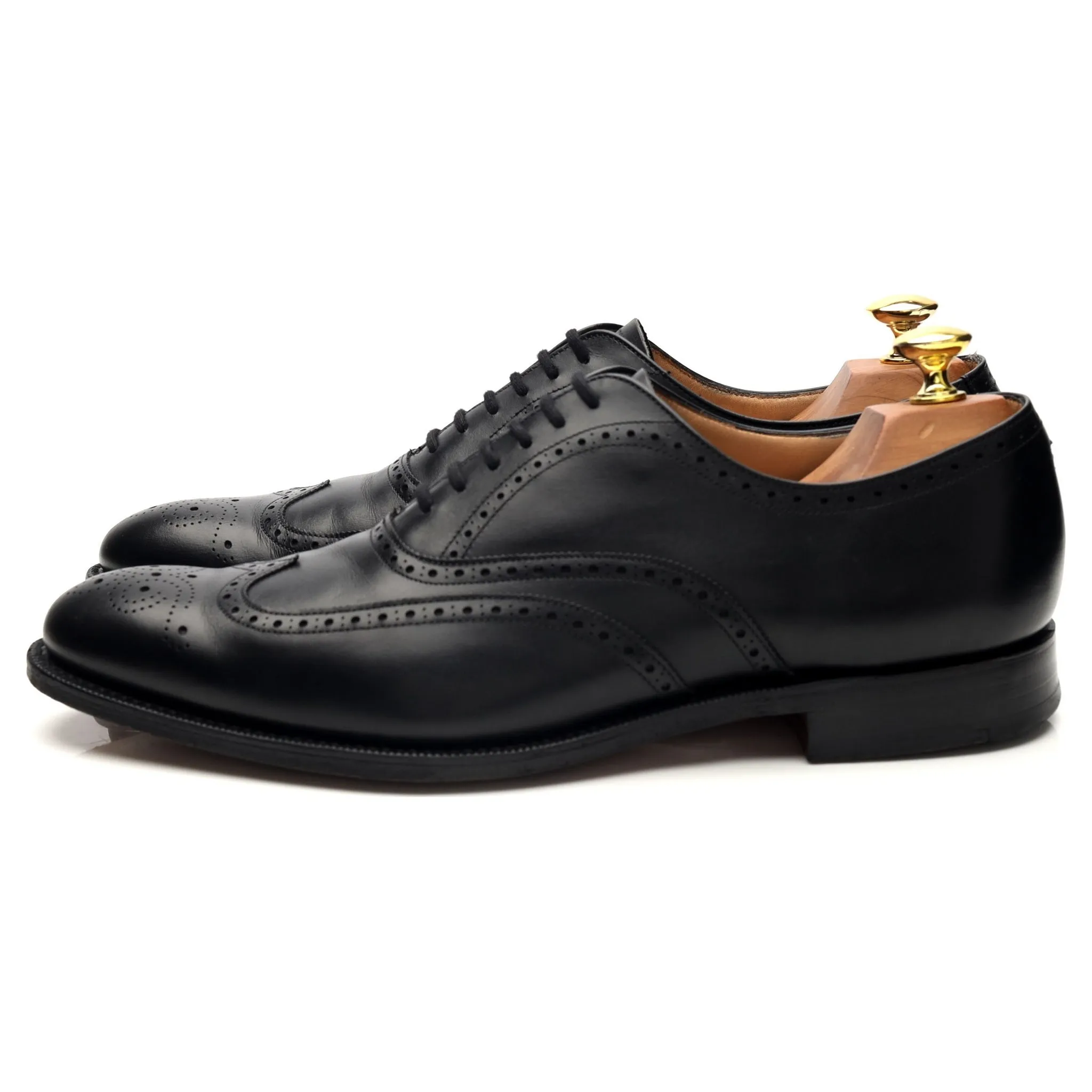 'Berlin' Black Leather Oxford Brogues UK 8 F