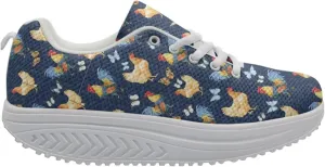 Bigcardesigns Fashion Fitness Walking Sneaker Casual Women Wedge Platform Shoes