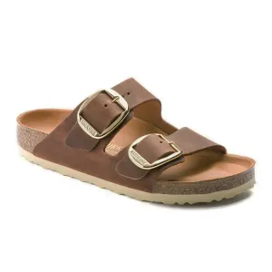 Birkenstock Arizona Big Buckle Slide Sandal (Women) - Cognac Oiled Leather