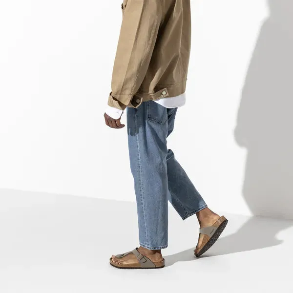 BIRKENSTOCK -  GIZEH-TOE POST MULE - STONE NUBUCK