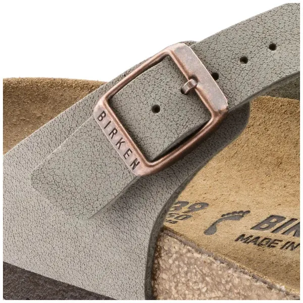 BIRKENSTOCK -  GIZEH-TOE POST MULE - STONE NUBUCK