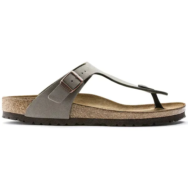 BIRKENSTOCK -  GIZEH-TOE POST MULE - STONE NUBUCK