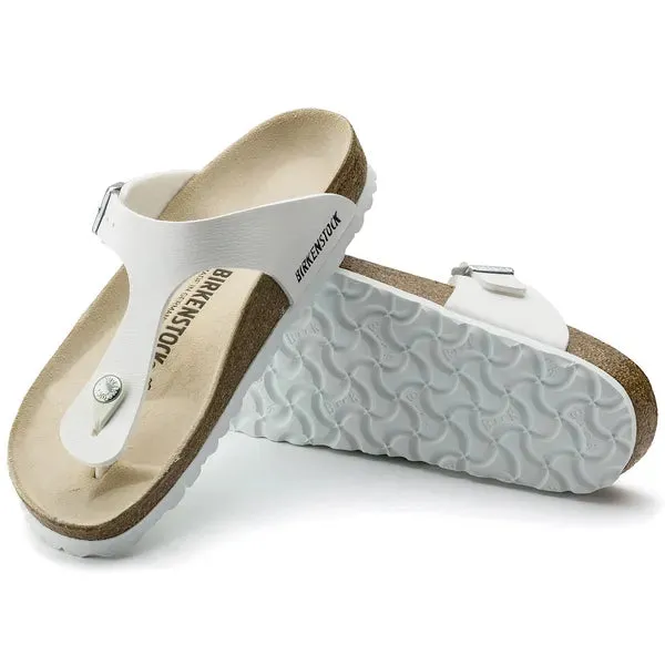 BIRKENSTOCK - GIZEH TOE-POST MULE - WHITE LEATHER