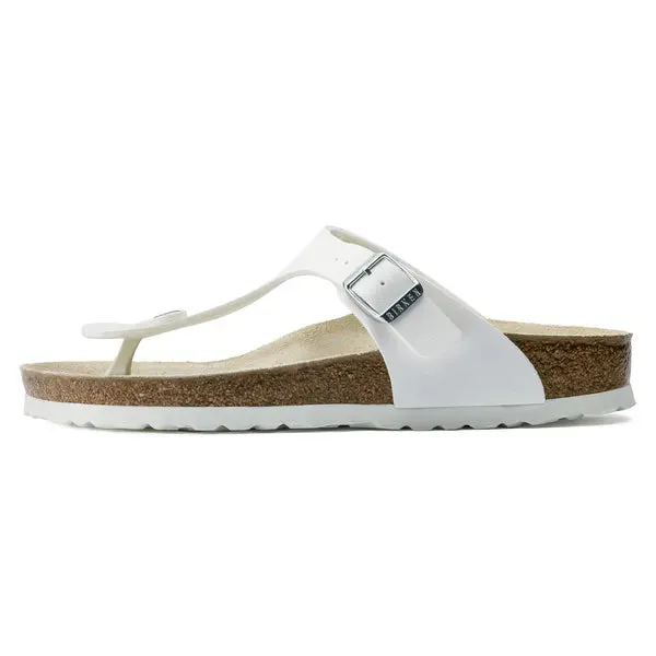 BIRKENSTOCK - GIZEH TOE-POST MULE - WHITE LEATHER
