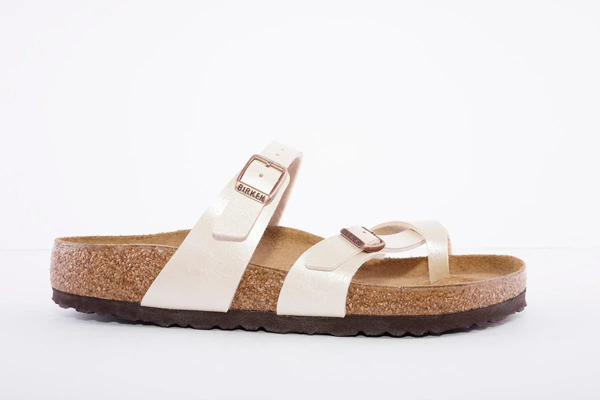 BIRKENSTOCK - MAYARI TOE-POST MULE - PEARL WHITE