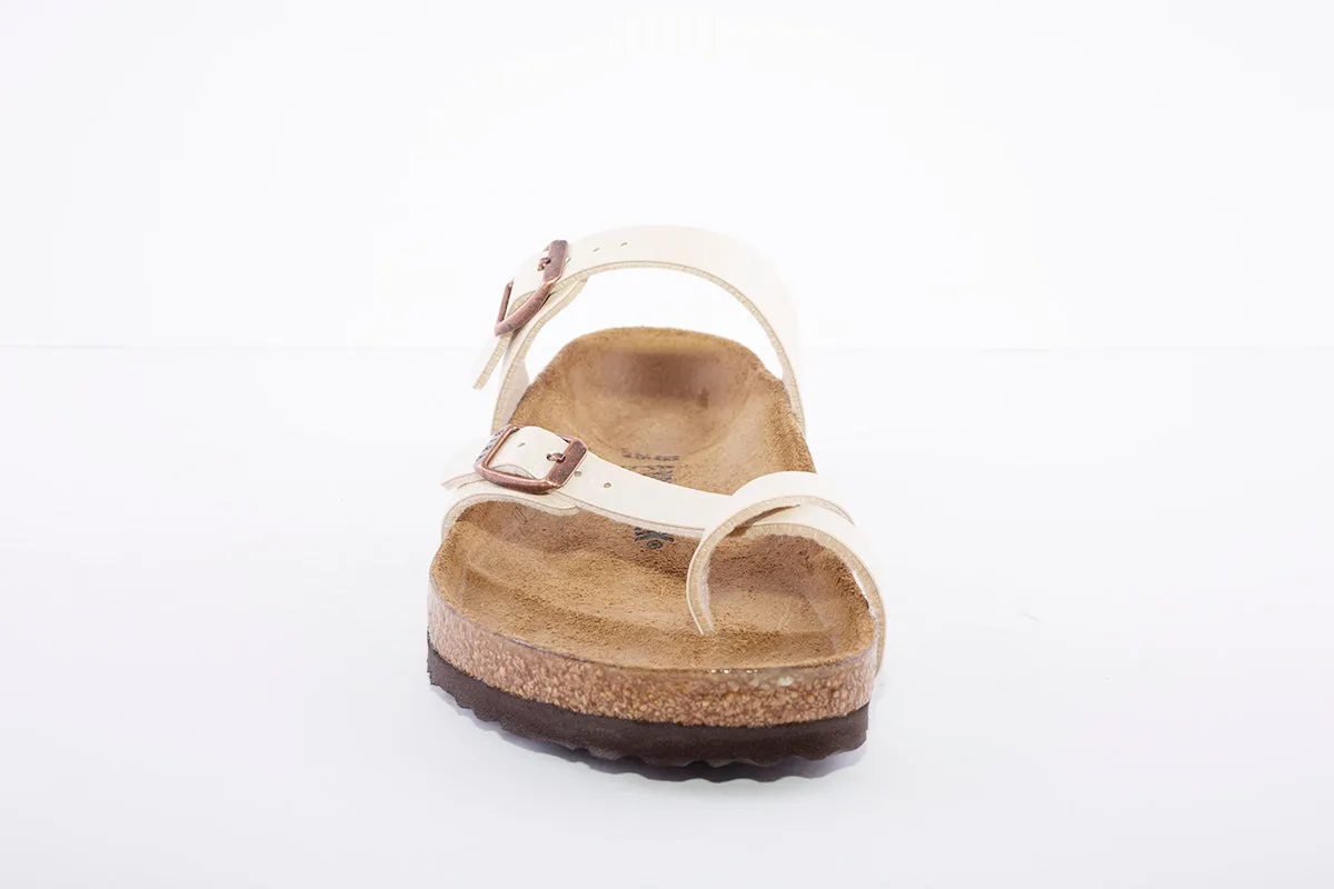 BIRKENSTOCK - MAYARI TOE-POST MULE - PEARL WHITE