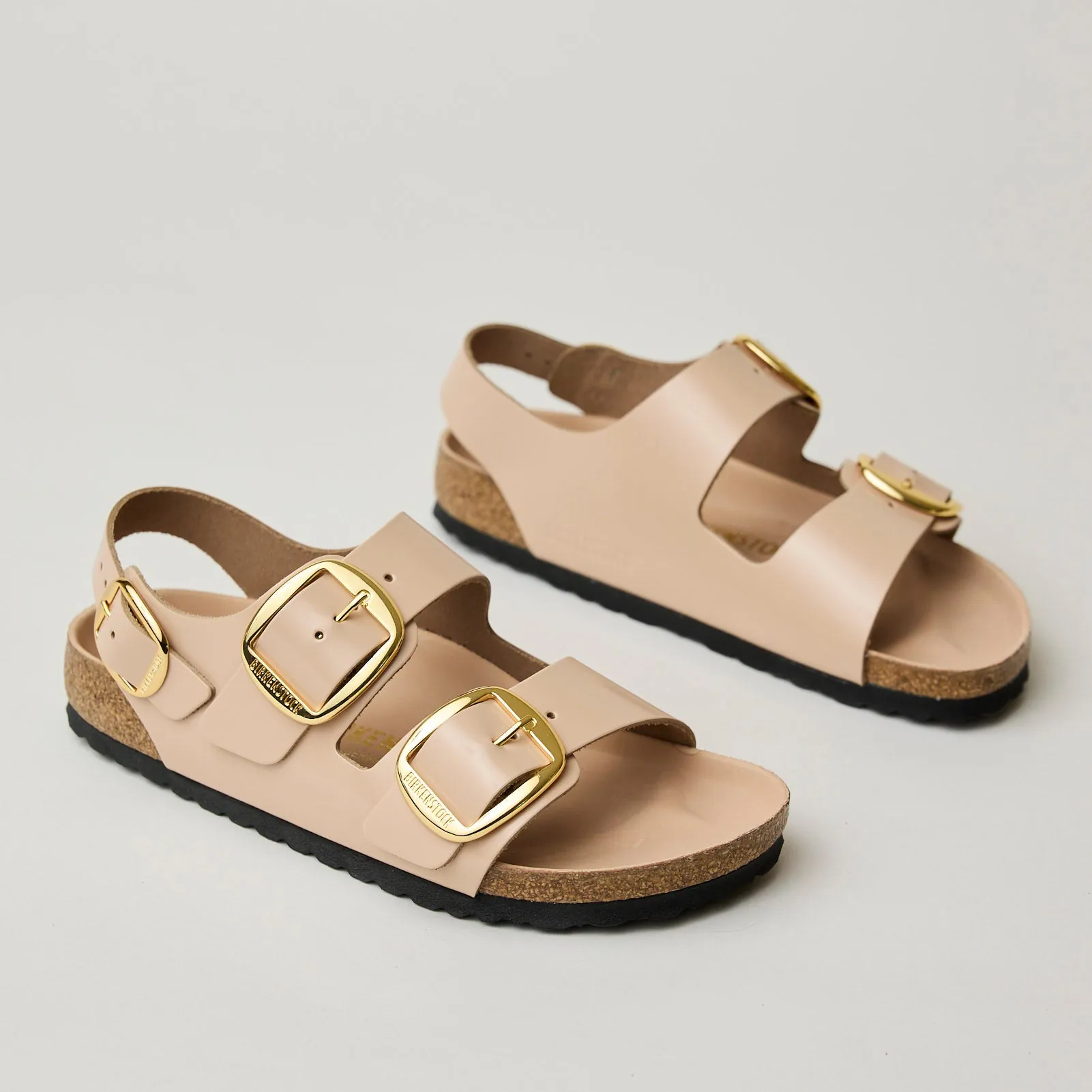 Birkenstock Milano Big Buckle Nude Leather Sandals