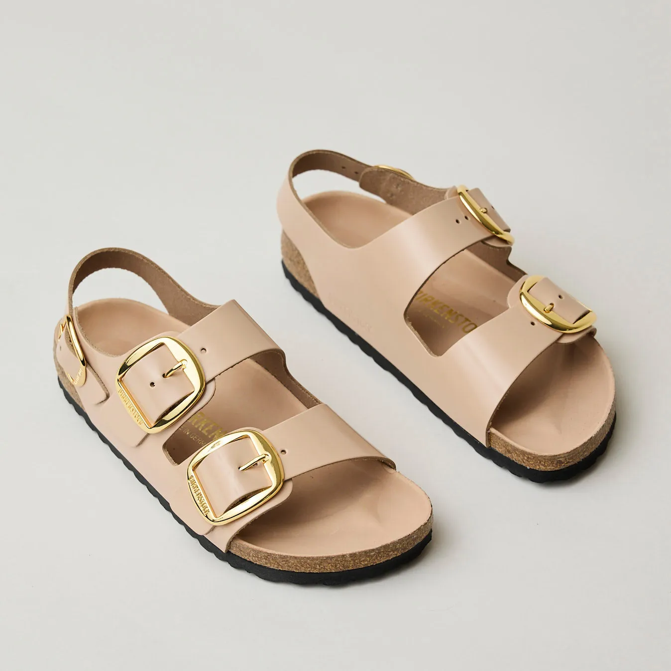 Birkenstock Milano Big Buckle Nude Leather Sandals