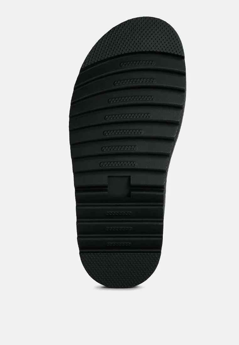 Black Vega Platform Gladiator Sandals