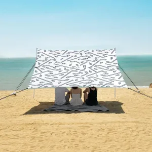 Blue Hockey Sticks Beach Camping Tent Sun Shelter for Whole Family, Beach Shade Canopy with UPF50  UV Protection,Easy Set Up and Carry,Outdoor Shade for Trips, Fishing, Backyard Fun Picnics