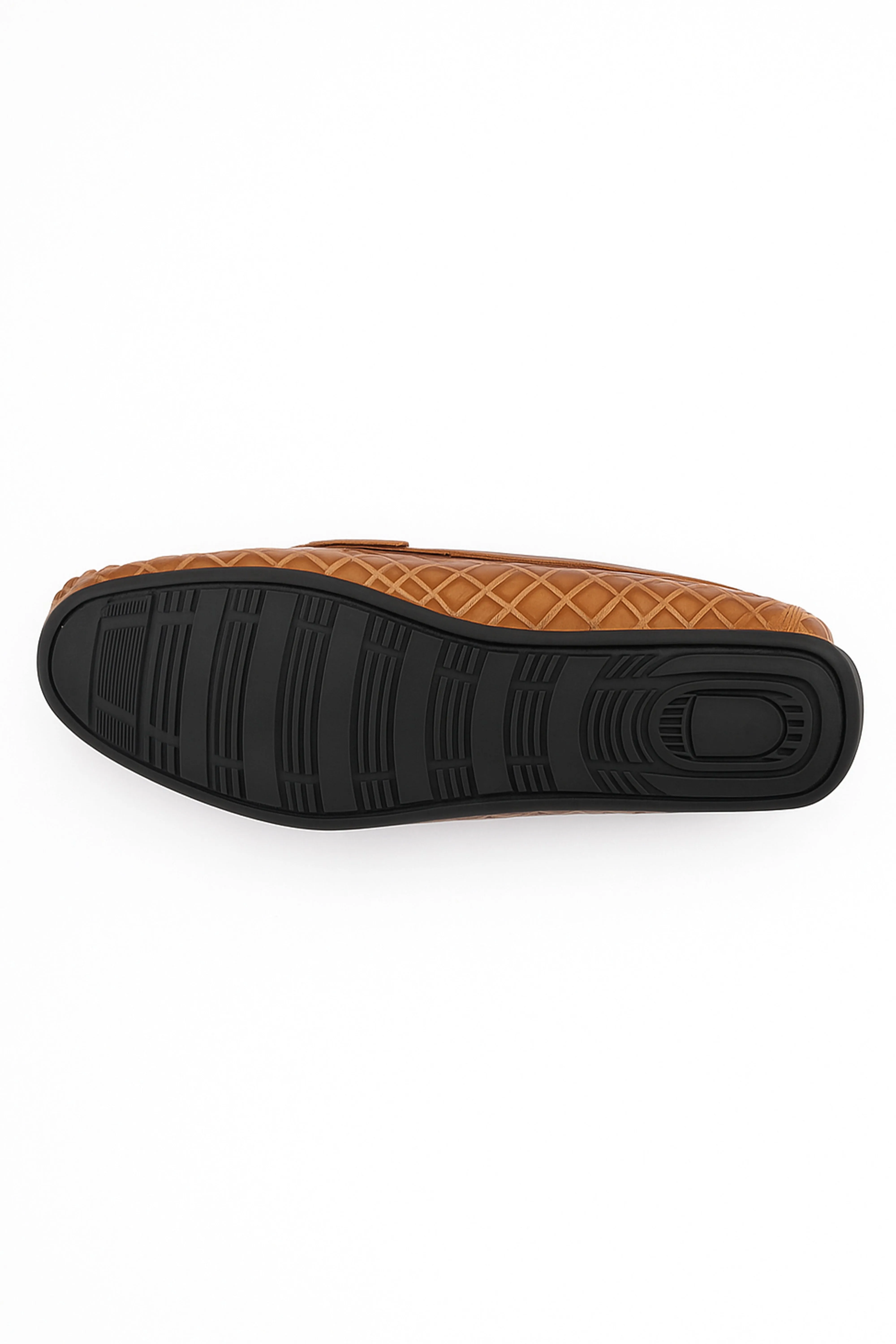 Boys Crocodile Slip on Patent Loafer Mocassin - ROBIN - Tan Brown