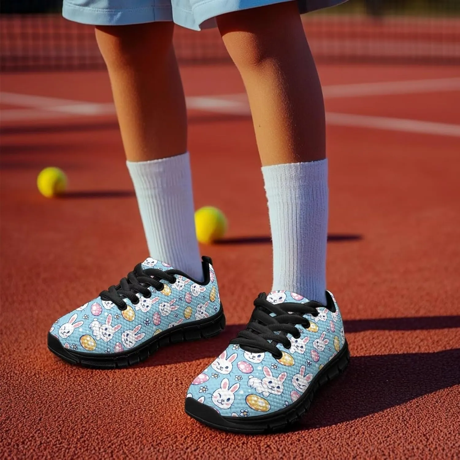 Boys Girls Shoes Non Slip Athletic Running Walking Kid Lightweight Lace Up Sneaker Breathable Mesh Upper Sport Shoe