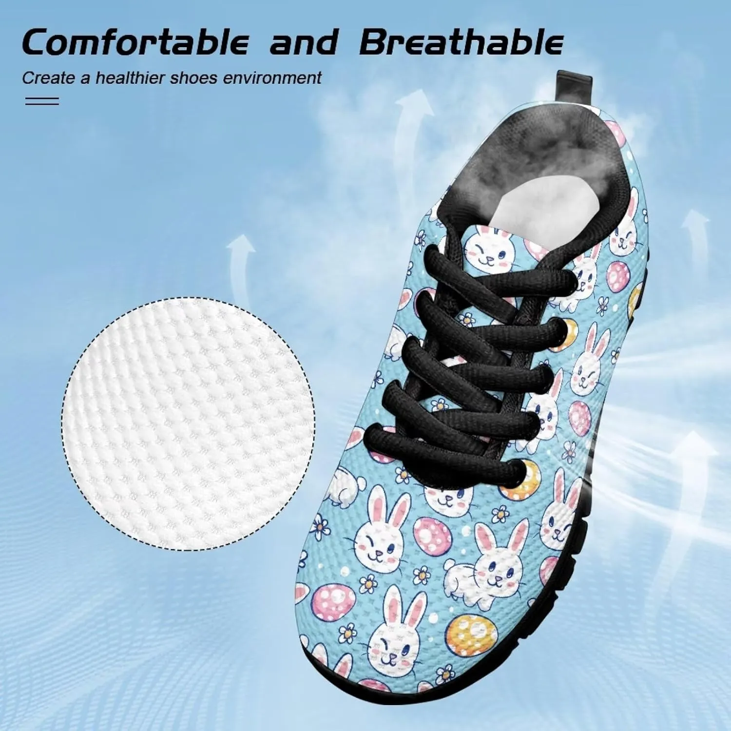 Boys Girls Shoes Non Slip Athletic Running Walking Kid Lightweight Lace Up Sneaker Breathable Mesh Upper Sport Shoe