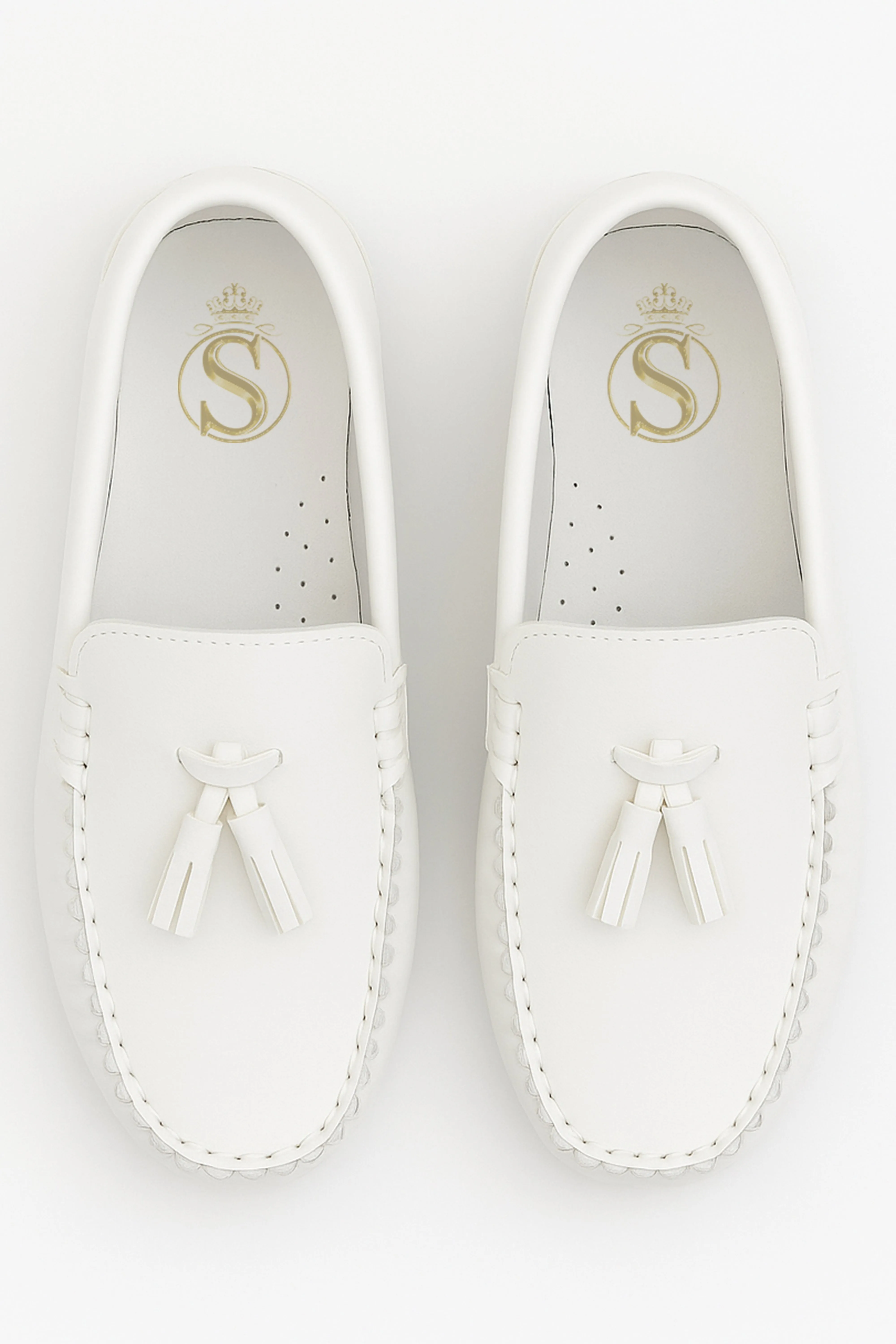 Boys Slip on Tassel Penny Loafer - ATHENS - White