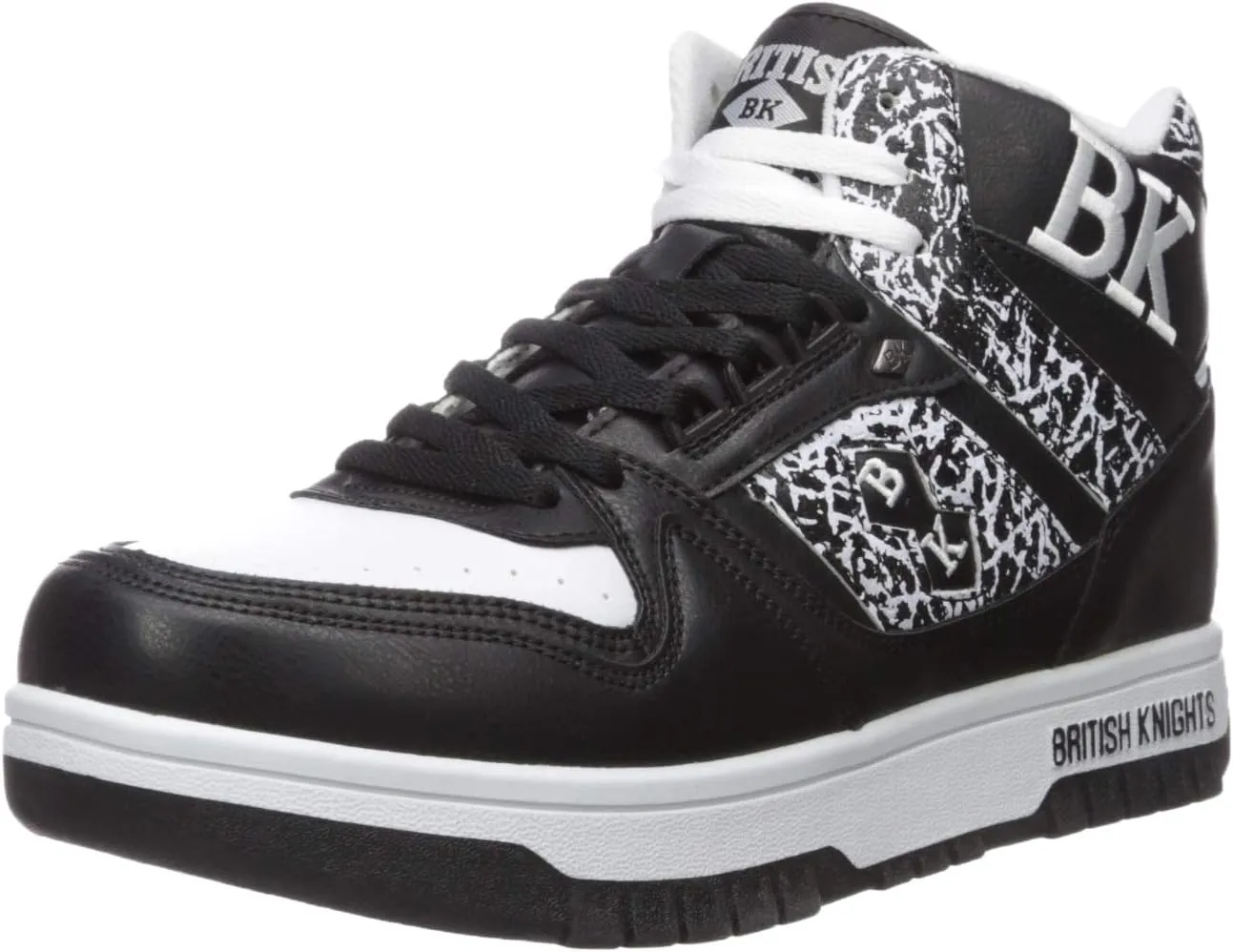 British Knights Men's Kings SL Fashion Sneaker Sneaker, Black/white/el, 8 medium