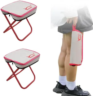 Camping Stool, Portable Mini Folding Stool, Lightweight Camp Chair for Fishing Hiking, Compact Collapsible Travel Footstool with Self Zippered Bag for Outdoor, Beach, Backyard, Lawn,Picnic
