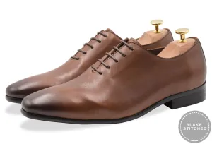 Carlota Blake Stitch Chestnut Oxford - Leather Outsole