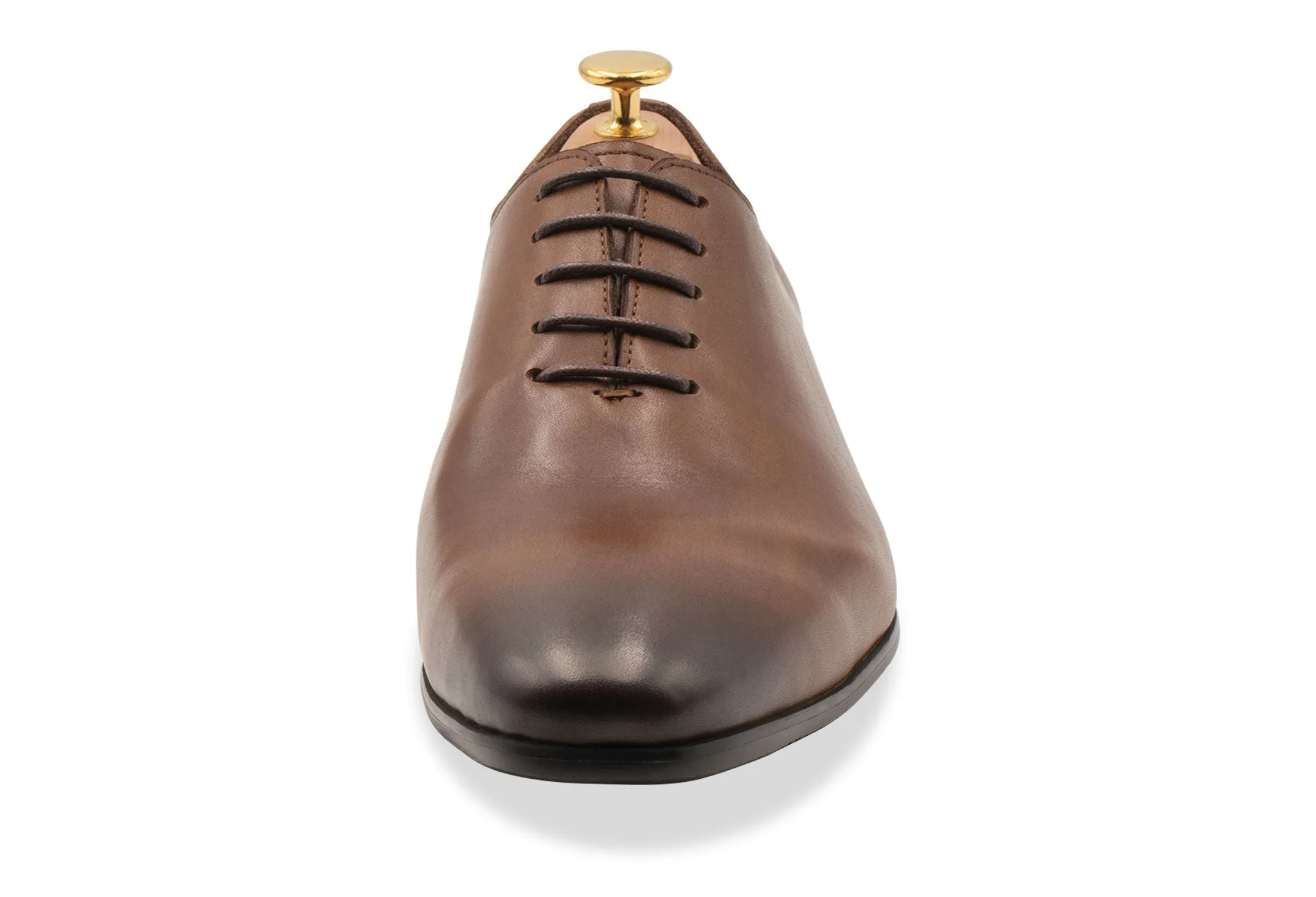 Carlota Blake Stitch Chestnut Oxford - Leather Outsole