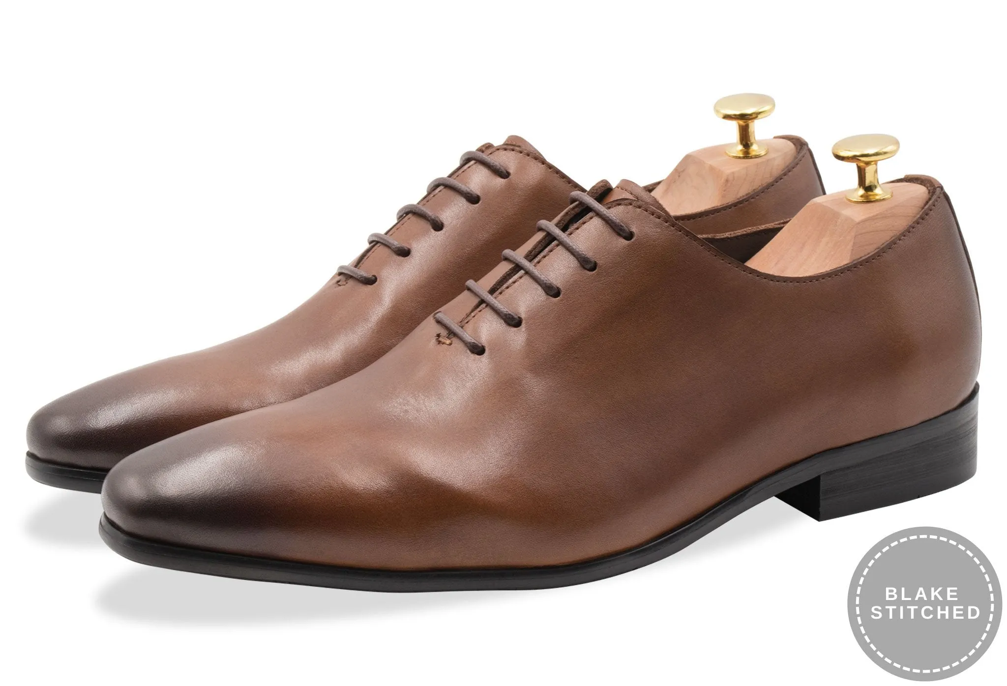 Carlota Blake Stitch Chestnut Oxford - Leather Outsole