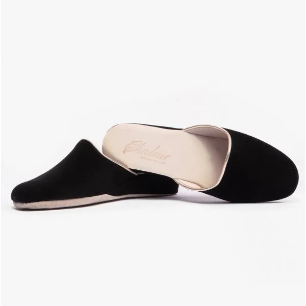Chaleur EDDA Womens Mule Slippers Black