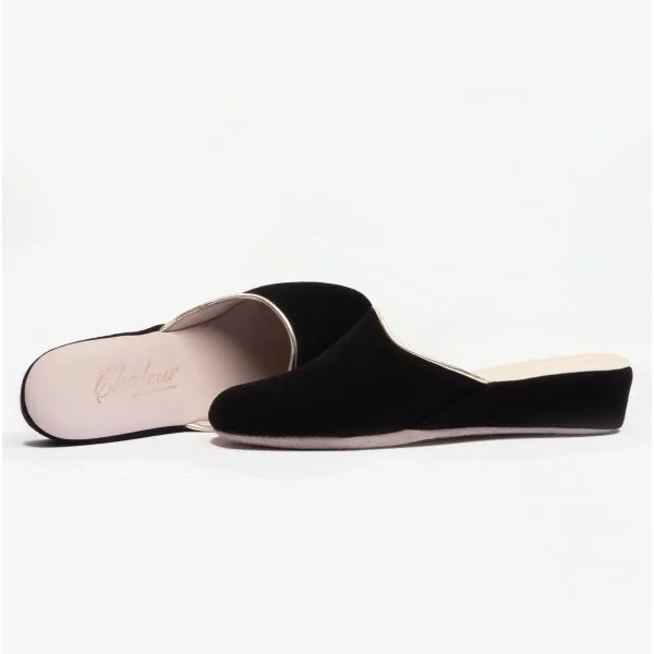 Chaleur EDDA Womens Mule Slippers Black