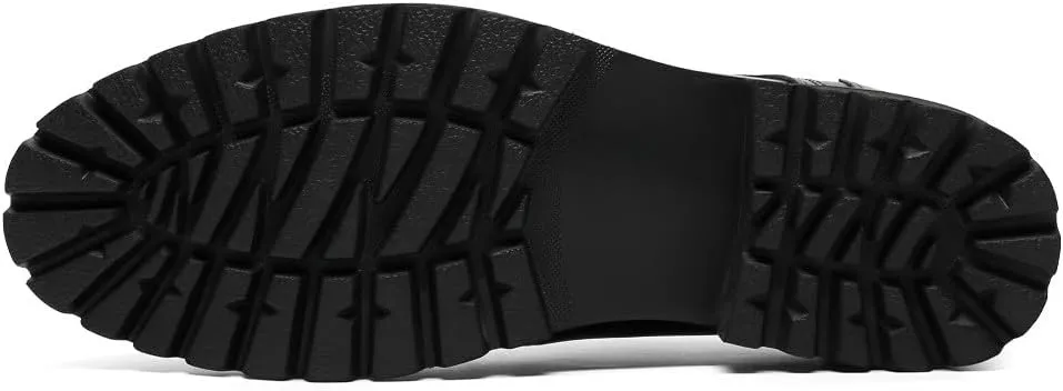 CHAMARIPA Elevator Shoes for Men- Black Leather Height Increase Dress Formal Shoes That Make You Taller 3.15 Inches.