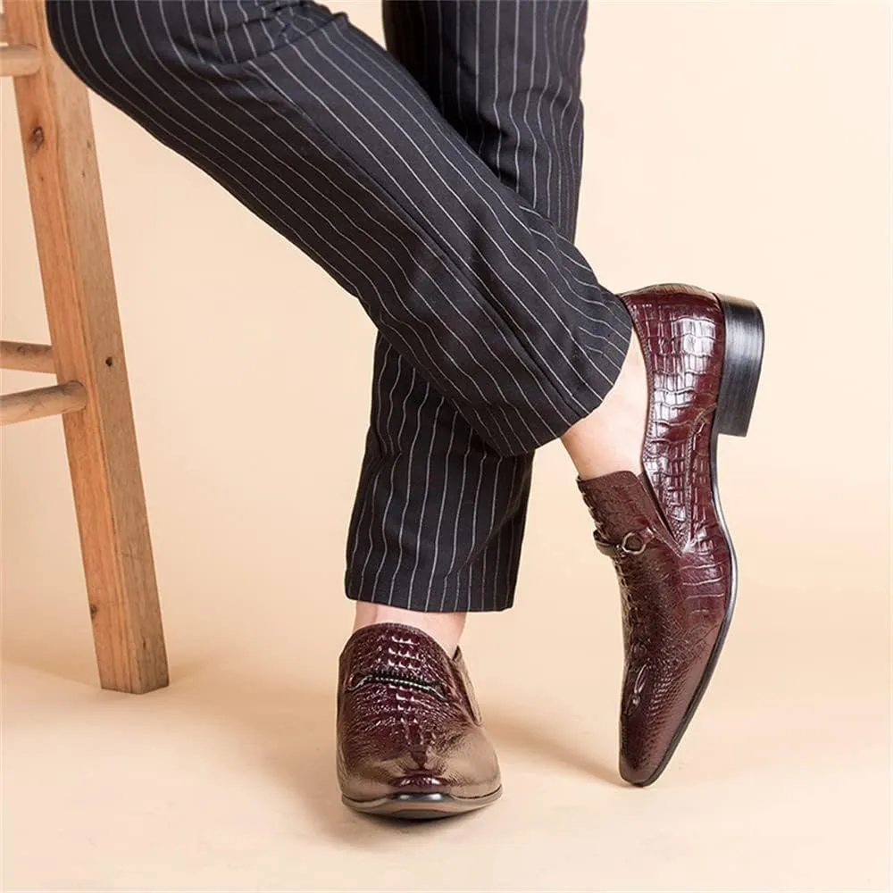 CHUUMEE Men's Leather Lined Dress Loafers，Casual Shoes Loafers Comfortable Walking Shoes for Men