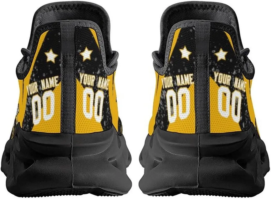 City Custom Football Flex Sneakers Personalized Name Number Athletic Shoes Fans Gifts Breathable Casual Shoes for Men Women