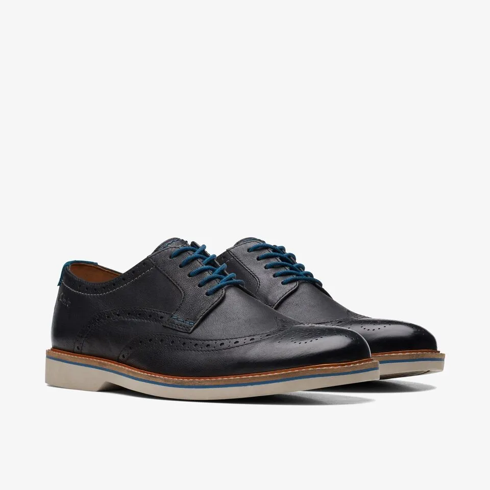 Clarks Men's Atticus LT Limit Black | Dark Tan Leather