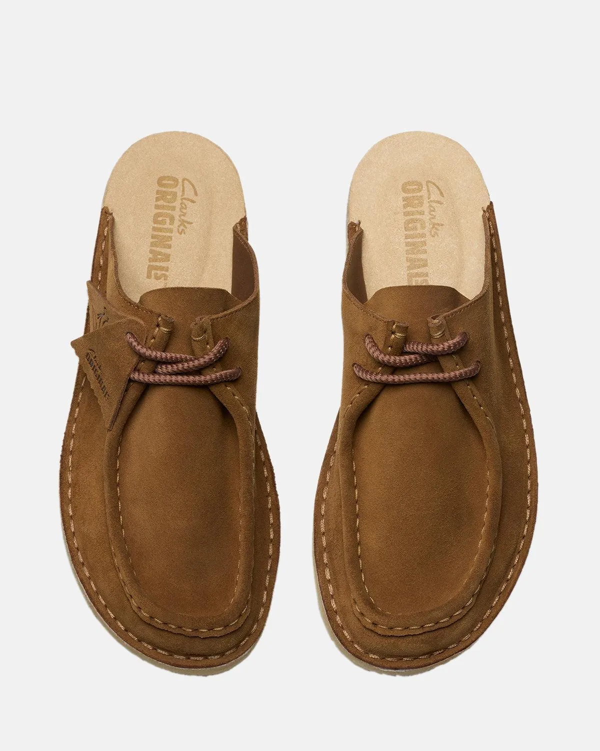 CLARKS ORIGINALS MENS DESERT NOMAD MULES COLA SUEDE